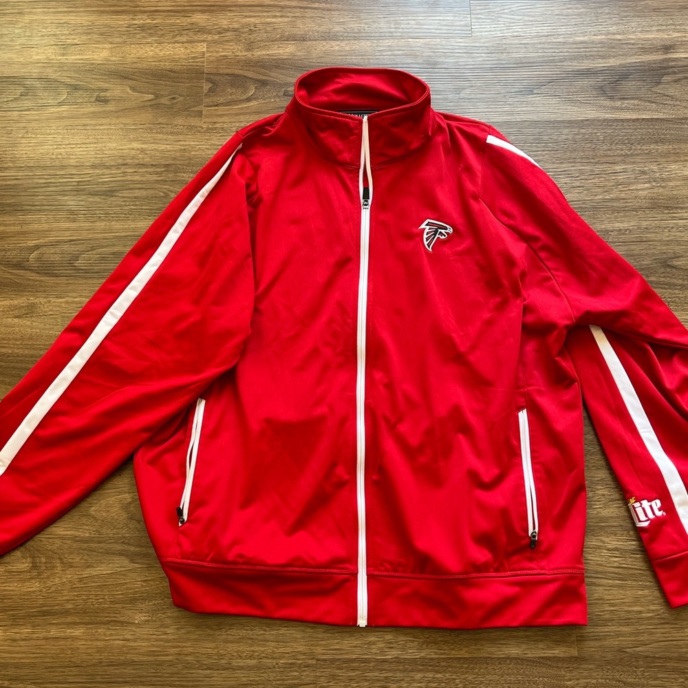 Atlanta Falcons Full Zip Mens Full Zip Red Sweatshirt Size XL
